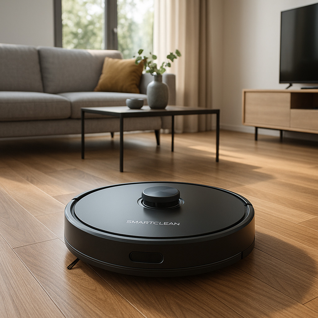 SuperClean vacuum in modern living room